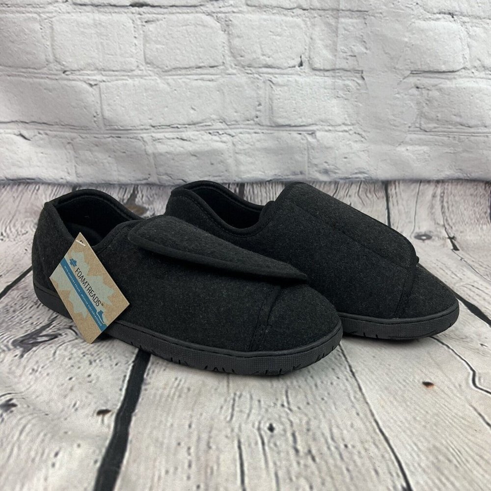 Foamtreads Womens Slippers Nurse 2 Adjustable Charcoal Shoes Size 6.5 ED - Picture 2 of 9